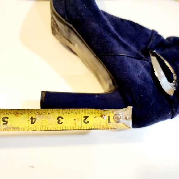 Impo Stretch Omara Navy Blue Textil Upper high heels boots size 8.5M - Picture 6 of 11